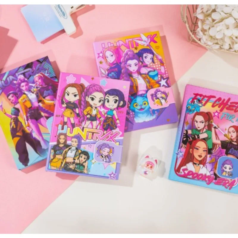 

Hot K-POP Demon Hunter Girl Group A5 color page magnetic buckle notebook diary color planner book suitable for gift giving