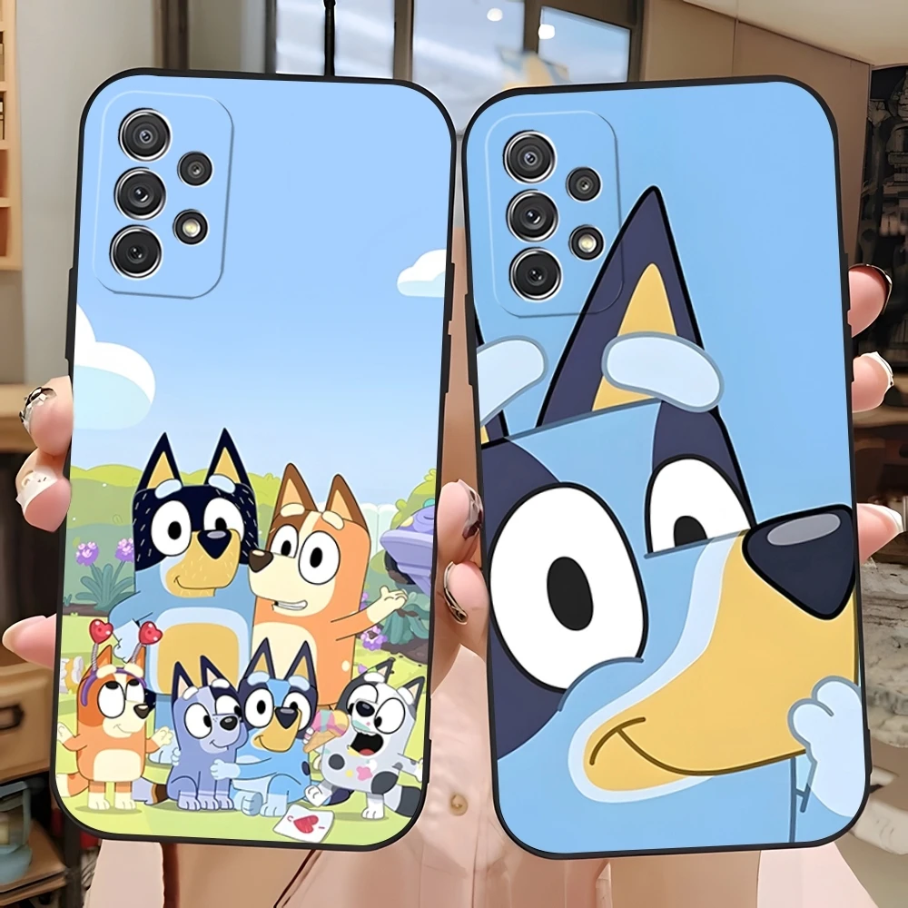 Cartoon B-Blueys Phone Case For Samsung S23 Ultra S24 S22 S20 Fe S21 Plus Galaxy A54 A34 A24 A53 M54 Note 20 Cover