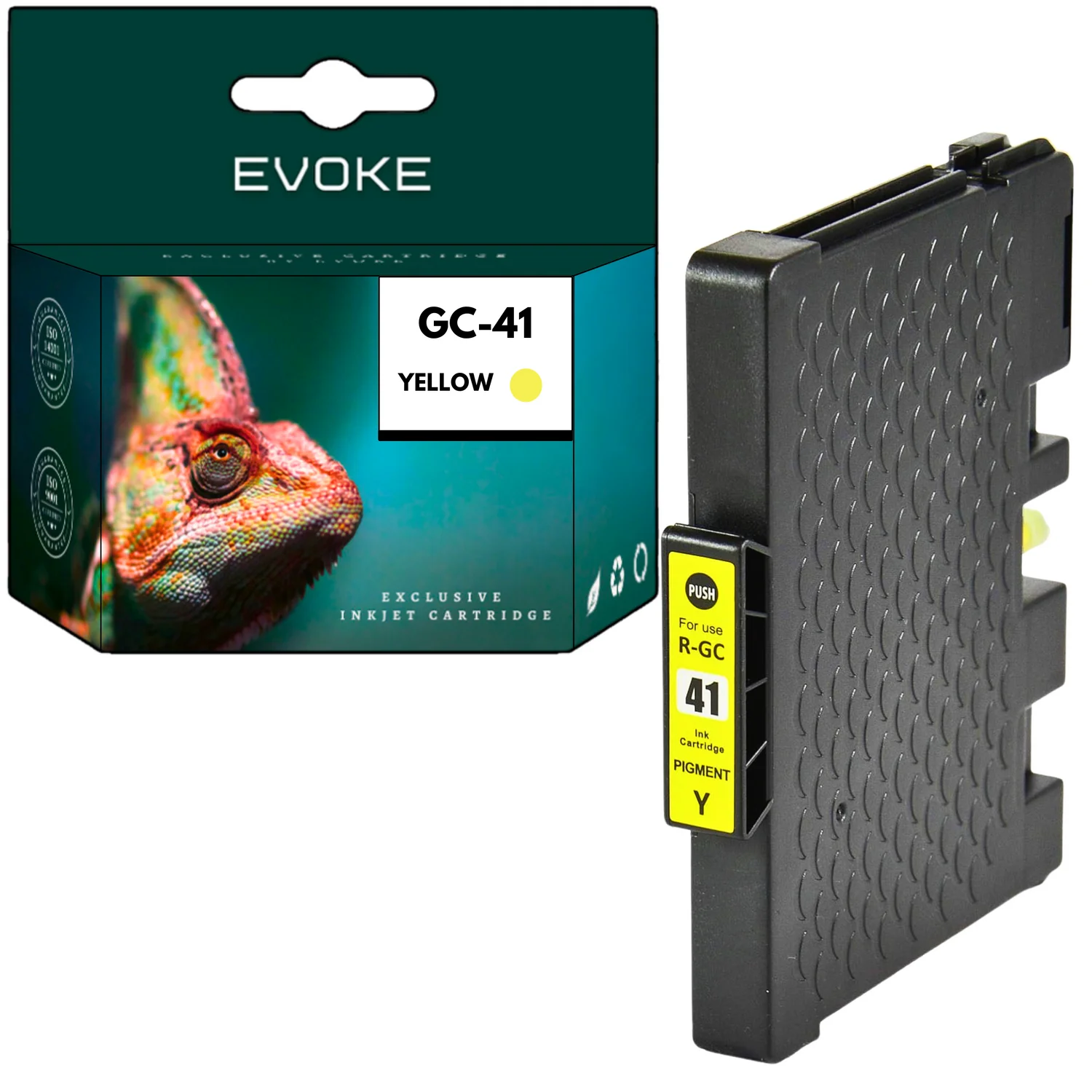 Evoke Compatibele Toner voor Ricoh Gc41 Gc-41 405764 Geel 32 ml 1630 Pagina's Aficio Sg2100N K3100Dn 3100Snw 3110Dn 3110Dnw 3110N 3110Sfnw 3120B Sf 3120B Sfn 3120B Sfnw 7100Dn; Lanier Sg3100Snw 3110Dn