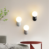 Modern Cream Style LED Small Wall Lamps Round Ball Bubble Ball Lamp Nordic Children's Room Corridor Bedroom Bedside Wall Lights