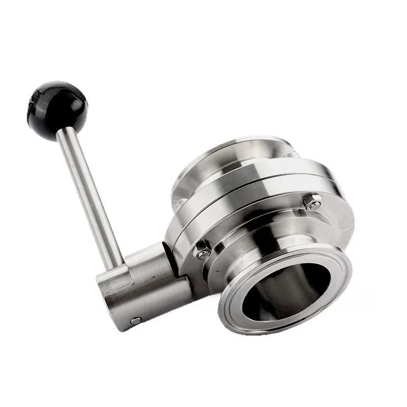 For 304 Stainless Steel Quick Loading Butterfly Valve Clamp Manual Sanitary Grade Food Dust Valve 316 Soft Seal High Corrosion