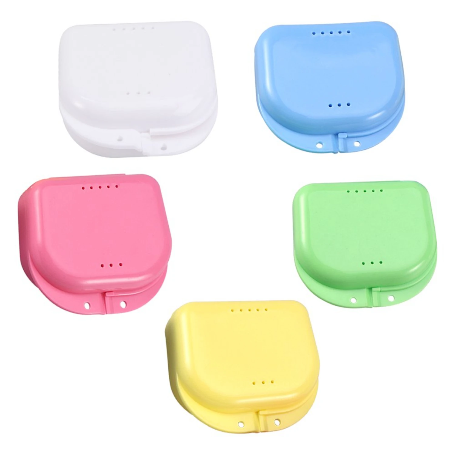 Denture Bath Case with Basket Holder for Travel and Cleaning