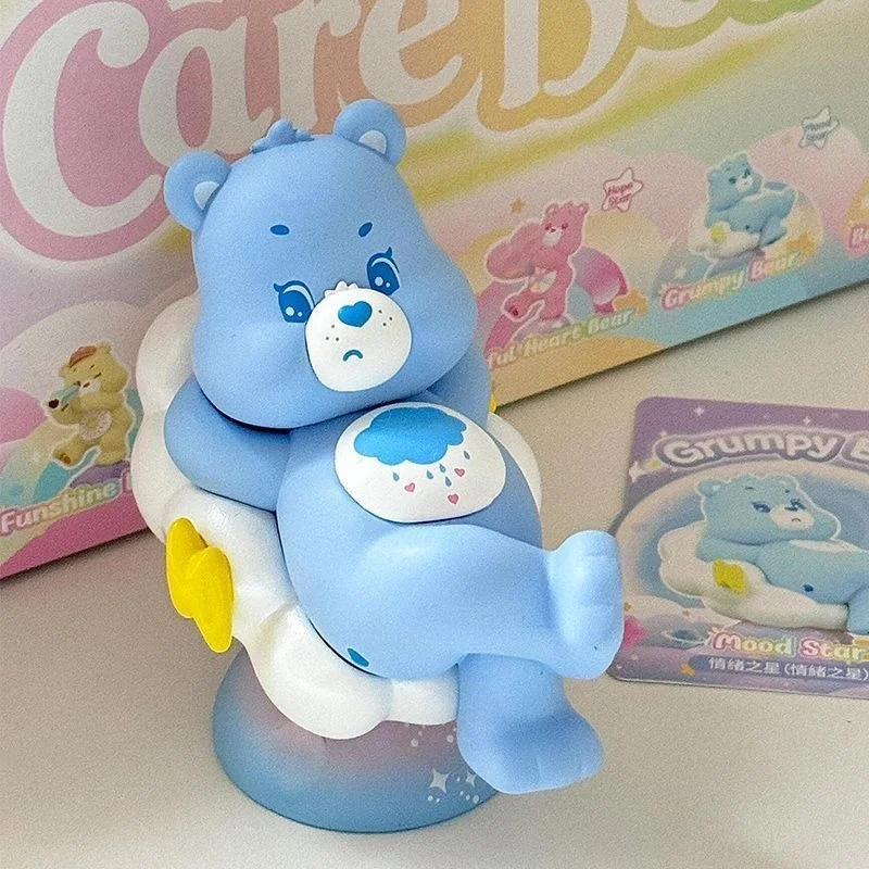 Miniso Care Bears Healing Planet Series صندوق أعمى صندوق غامض Caixa Sorpresa شخصيات كرتونية سطح المكتب حلية هدايا عيد الميلاد