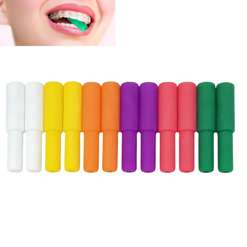 

24pcs Dental Aligner Chews Fruit Flavor Soft Silicone Tray Seater Bite Chewies for Orthodontic Teeth Alignment Seating Tool