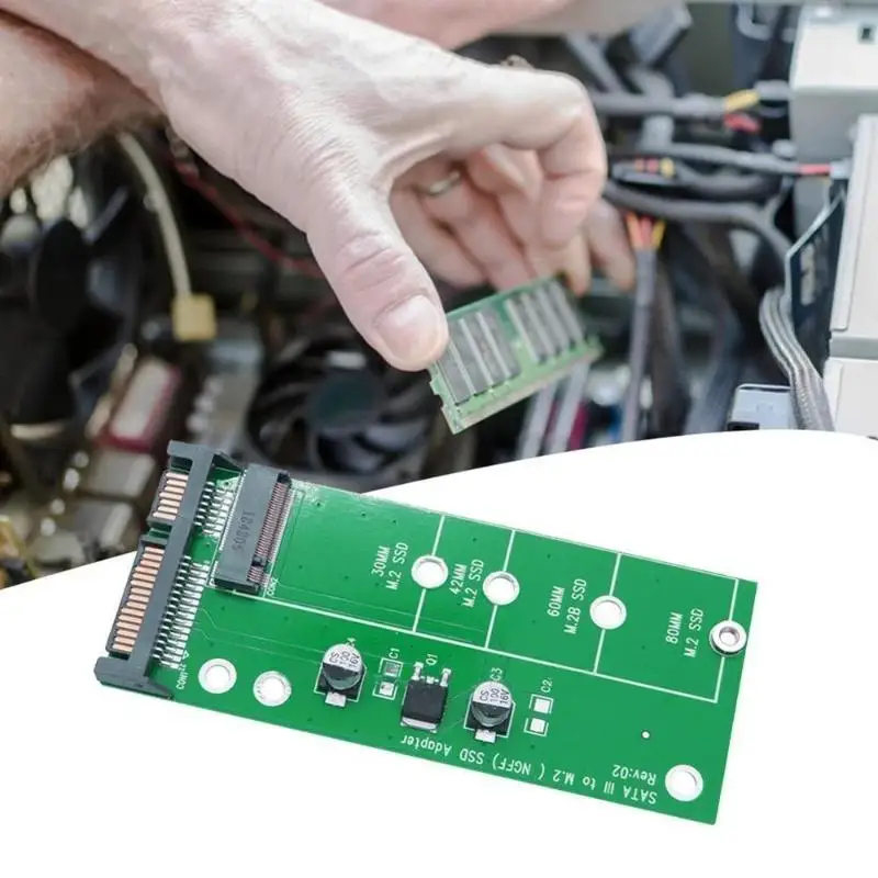 1Pcs M.2 SSD To SATA3 Adapter Card NGFF NVMe Converter 6Gbps Storage Expansion Board For Computer Upgrade