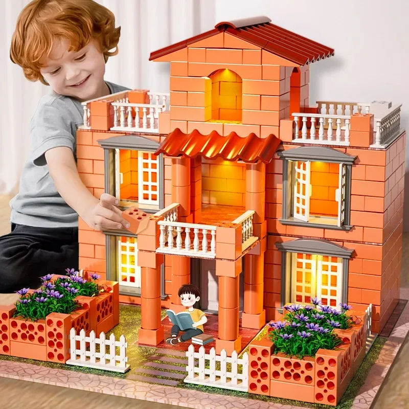 DIY Mini Brick Building Set - Real Masonry Toy for Creative Construction, Architectural Model Making with Tiny Bricks!