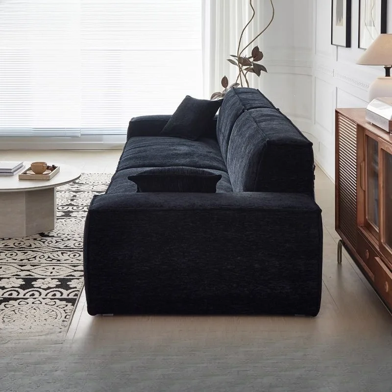 Italian light luxury, modern simplicity, small living room, tofu blocks, high-end household, fabric sofa