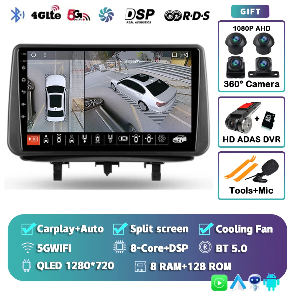 Android 15 Voor Opel Meriva B 2009-2014 2 K QLED Android Autoradio Multimedia Video Player BT AI Voice CarPlay 4G Stereo Head Unit