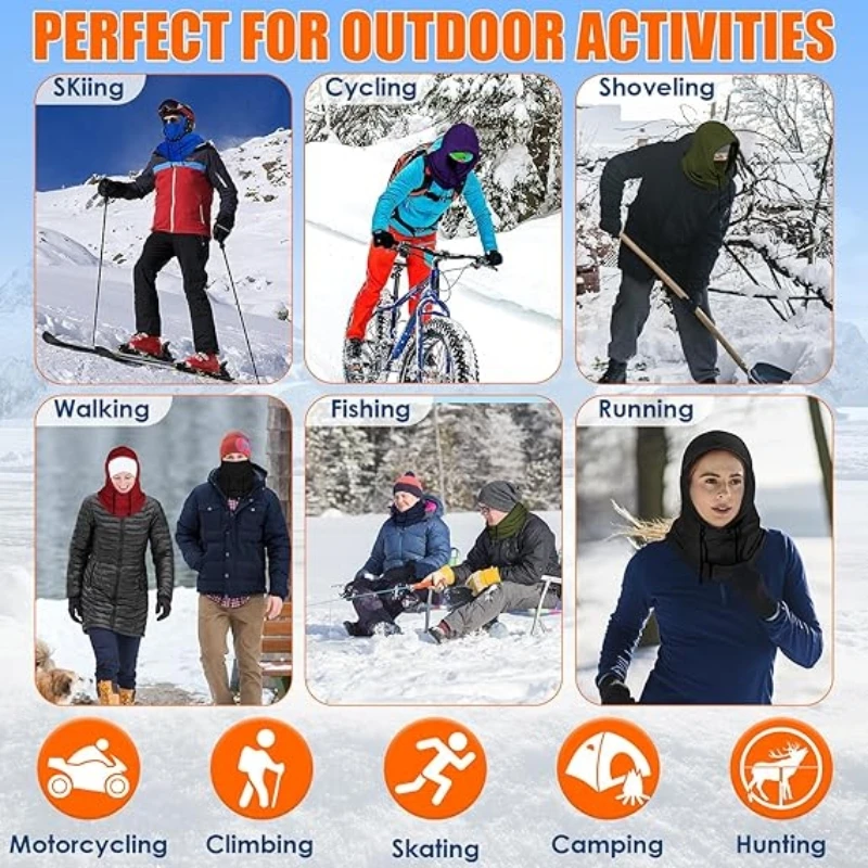 قناع تزلج بالاكلافا من الصوف الشتوي قناع وجه بالاكلافا للطقس البارد للرجال تكتيكي ثقيل الوزن #5