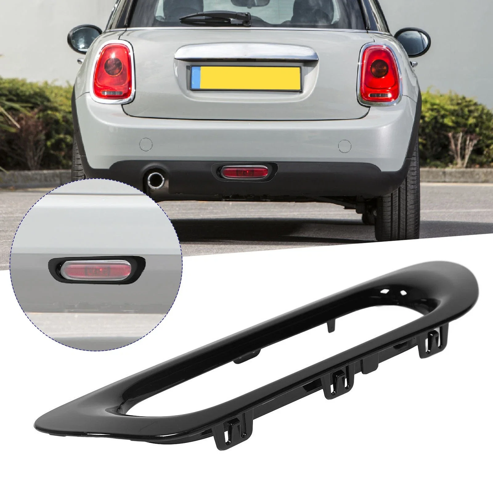 

Gloss Black Rear Fog Lamp Trim Car Accessories 51127365737 For MINI F55/F56/F57 2013~2016 Car Rear Fog Light Decorative Cover
