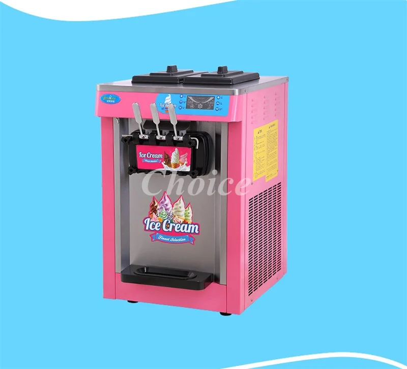 Wholesale Counter Top 3 Flavor Soft Ice Cream Maker Machine Commercial Fruit Ice Cream Making Machine For Sale in Qatar