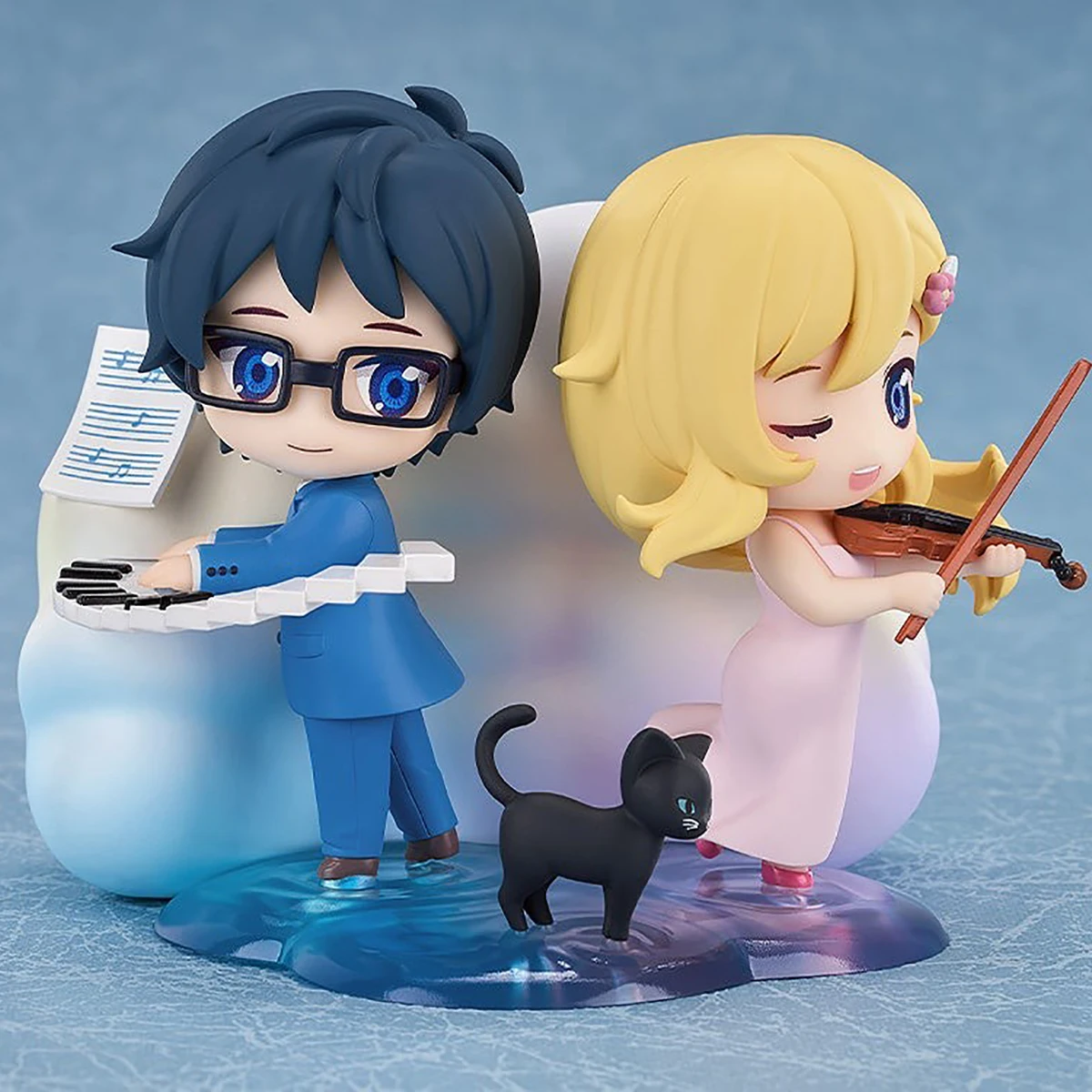 متوفر في المخزون الأصلي ابتسامة جيدة الفنون شنغهاي رسمت مسبقا Qset + Shigatsu Wa Kimi No Uso Arima Kousei Miyazono Kaori أنيمي الشكل