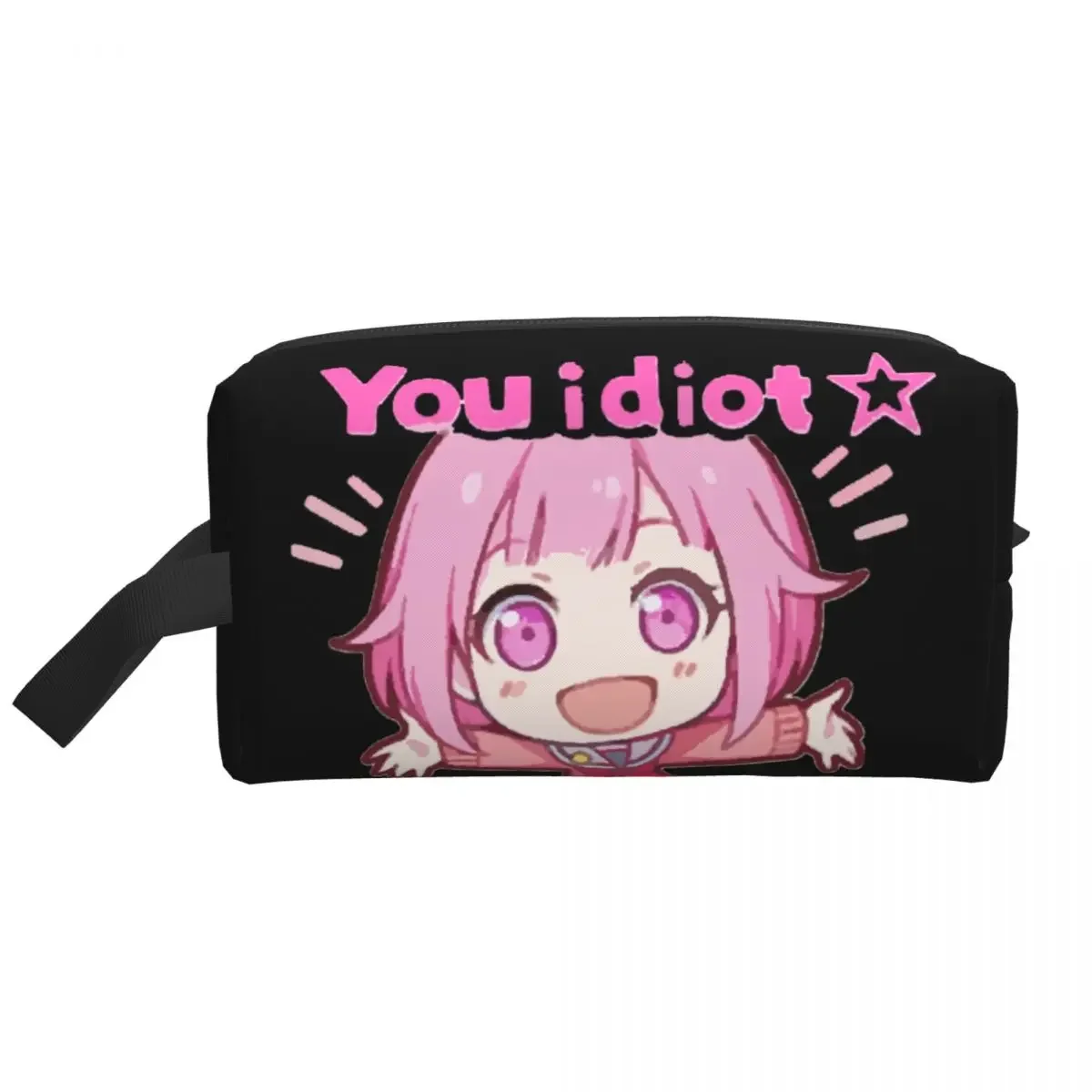 

Custom Wonderhoy Emu Otori Anime Toiletry Bag for Women Makeup Cosmetic Organizer Ladies Beauty Storage Dopp Kit Case