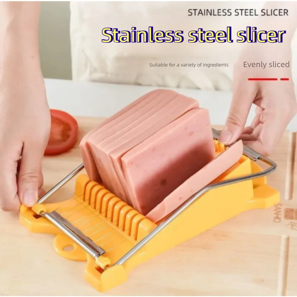 Egg Slicing Tool Stainless Steel Multifunction Food Cutter for Cheese Banana Strawberry Luncheon Meat Kitchen Use