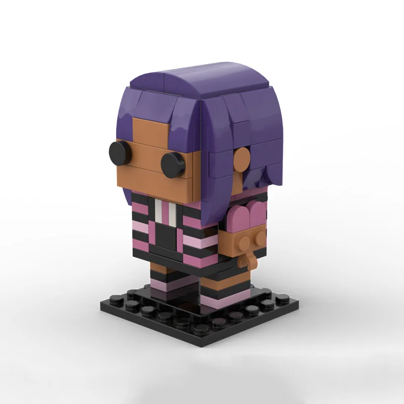 150 pièces Figurine Brickheadz Style MOC personnalisable, modèle de blocs de construction modulaires créatifs, jouet DIY créatif, cadeau de festival
