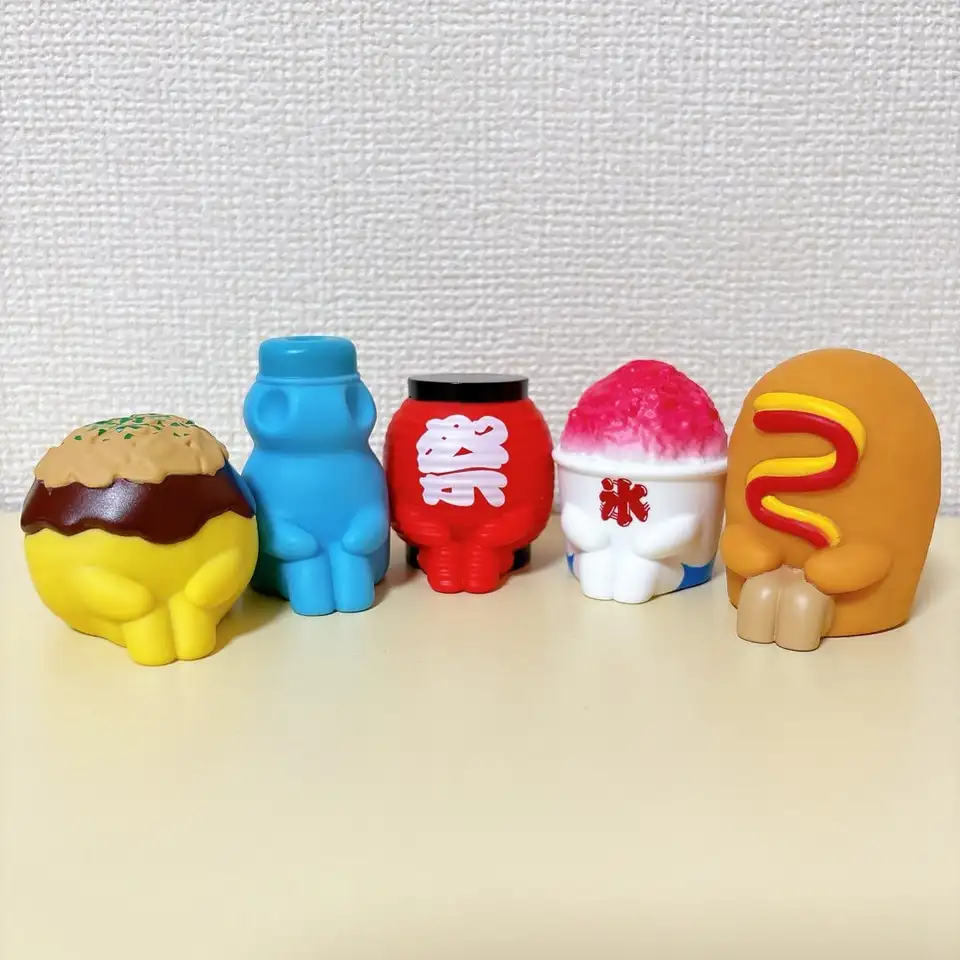 Original capsule toys cute Glowing Town Stalls Machiboke