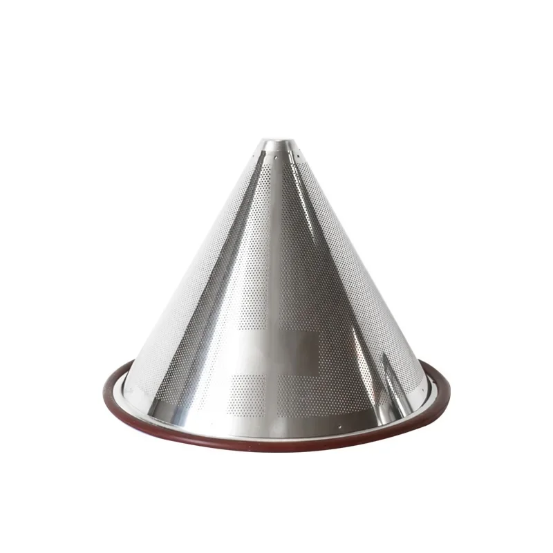 304 Stainless Steel Coffee Filter Reusable Fine Mesh Sieve Funnel Making Tool Durable Coffee Strainer for Beverage Preparation
