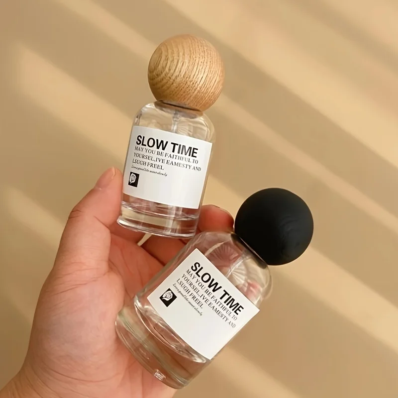 5 Stück 30/50ML Leere Parfümflaschen aus Glas mit Holzdeckel, Nachfüllbare Sprühflasche für Reisen, Flüssigkosmetik, Ätherische Öle, Parfümbehälter – Detail 1