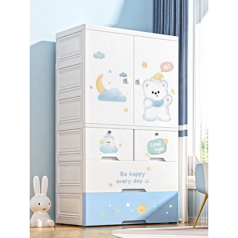 Clothes Rack Children Wardrobes Storage Closet Plastic Bedroom Children Wardrobes Baby Szafa Na Ubrania Home Furniture