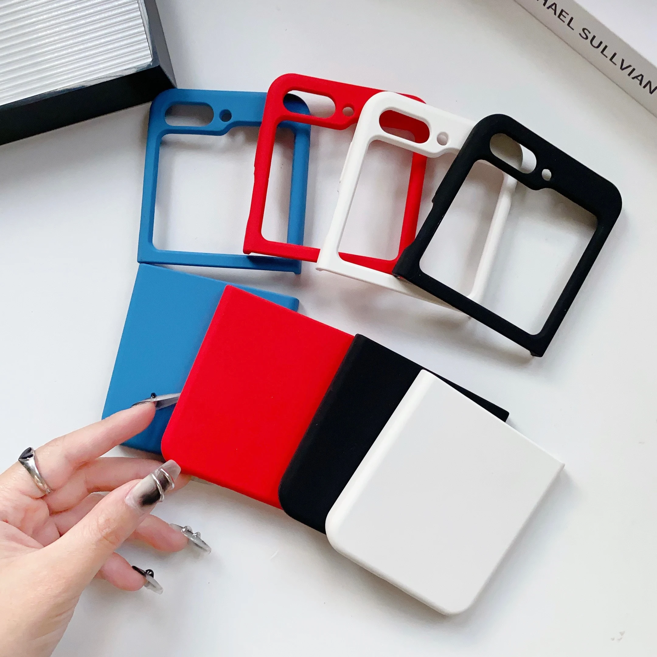 Coque en silicone ChlorLiquid pour Samsung Galaxy Z Flip 6 5, doublure en microcarence, housse de téléphone, 17 couleurs, 2 en 1