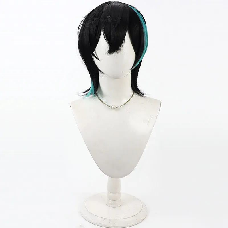 Anime Devil Butler with Black Cat Berrien Cliane Cosplay Wig Halloween Carnival Party Props Synthetic Hair + Wig Cap