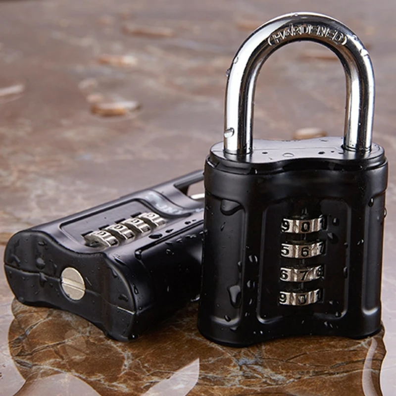 4 Digit Combination Lock Heavy Duty Security Padlock Waterproof Safely Code Lock for Locker, Fence, Case, Shed Durable