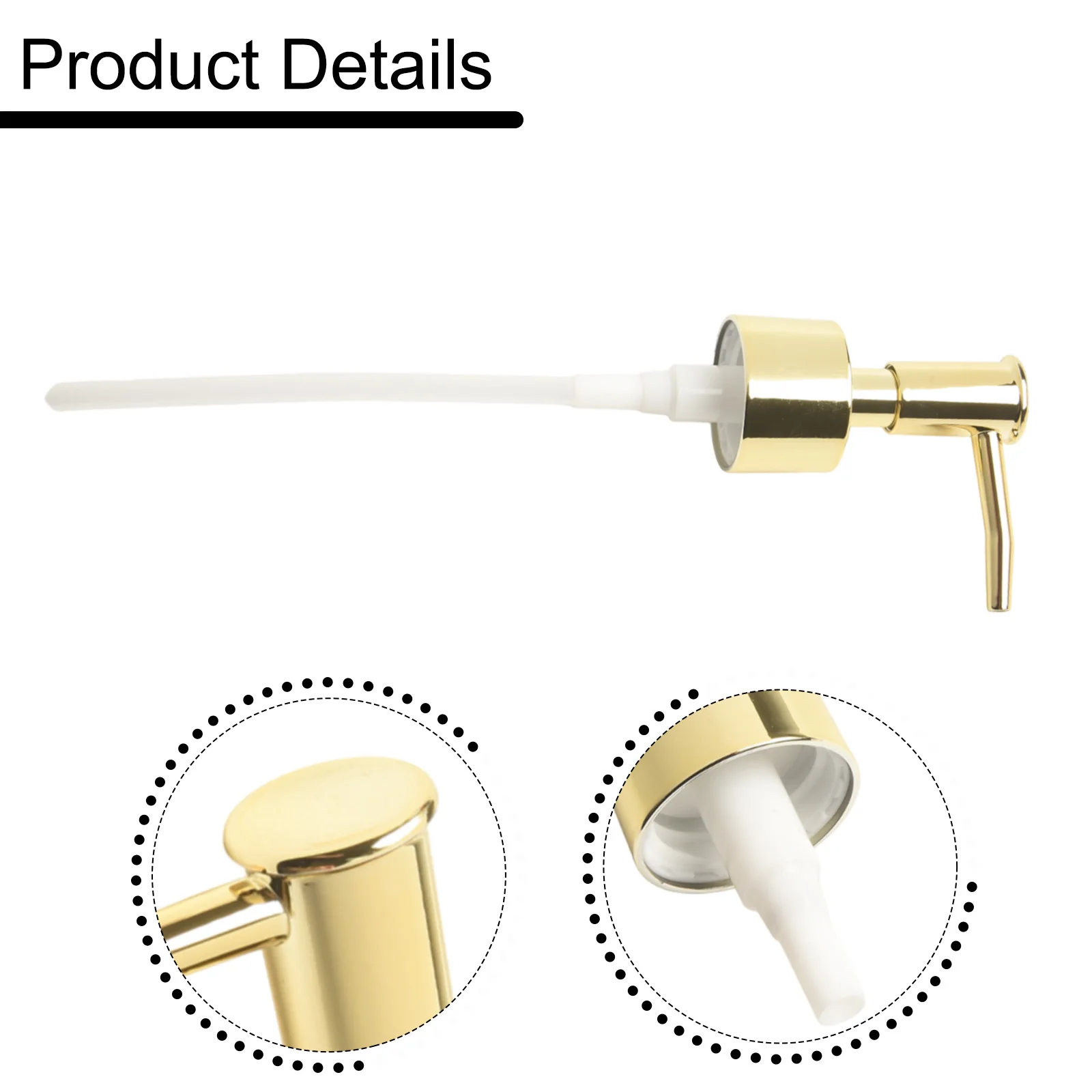 ABS Plastic Pump Head And Pipe Soap Dispenser Pump Replacement Leak-proof Pump Head For Kitchen Bathroom Worktop Bottles