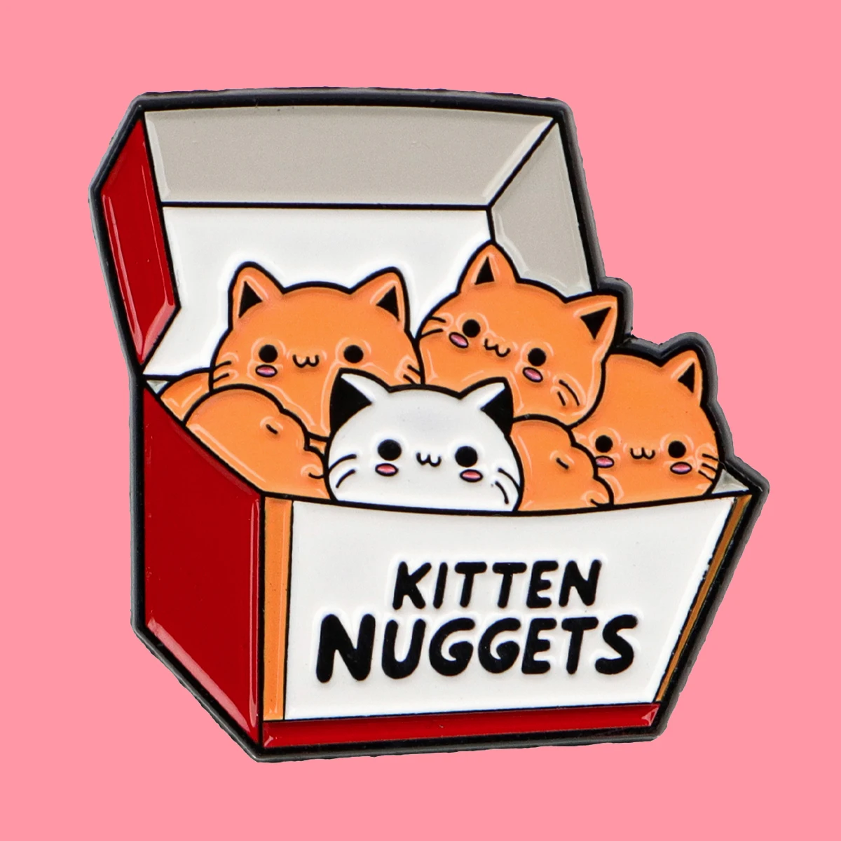 Cartoon Tier Katze Emaille Pin Kätzchen Nugget Brosche Abzeichen auf Rucksack Kleidung Anstecknadel Kostüm Zubehör Modeschmuck Geschenk