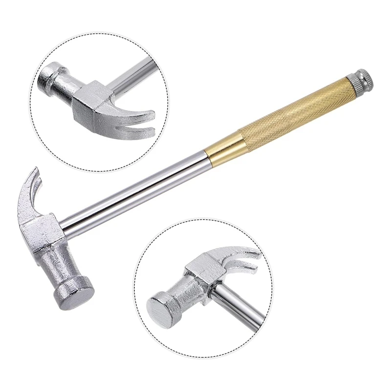 MAKE-2Pcs 6In1 Multifunctional Metal Mini Hammer, Small Nesting Hammer, And Screwdriver Set, Portable Steel Mini Hammer Ideal