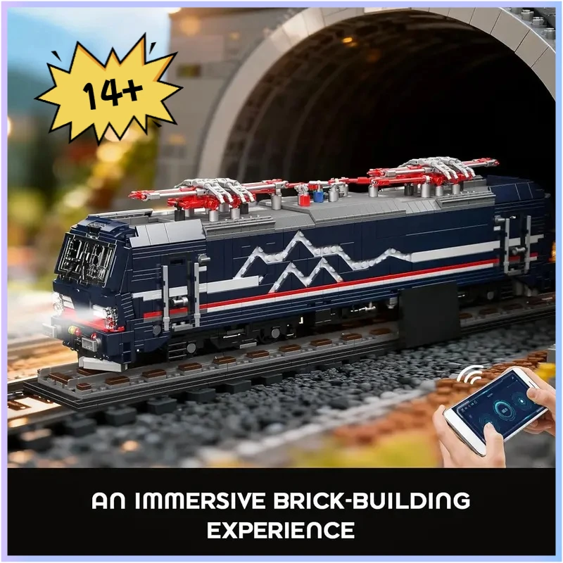 

Mould King 12045 Technical Vectron MS Electric Locomotive Building Blocks Set Remote Control Cargo Train Toy for Collection