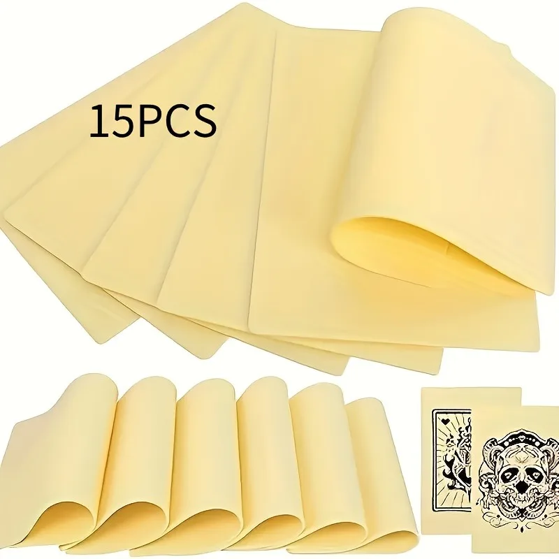 

15 шт. Желтые заготовки для тренировки татуировки, 1 мм, для мастеров микроблейдинга, для отработки линий, аксессуары для тату, расходные материалы для татуировок