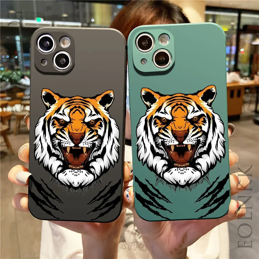 The Head of a Mighty Tiger Phone Case For Xiaomi  Redmi Note 8 9 10 11 12 13 Pro Plus Redmi 10 12 13 C 5G Lens Protection Cover