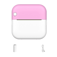 A49T Portable Mini Pocket Printer Note Photo Label Memo Printing Bluetooth Wireless Inkless Thermal Printer 200dpi Pink