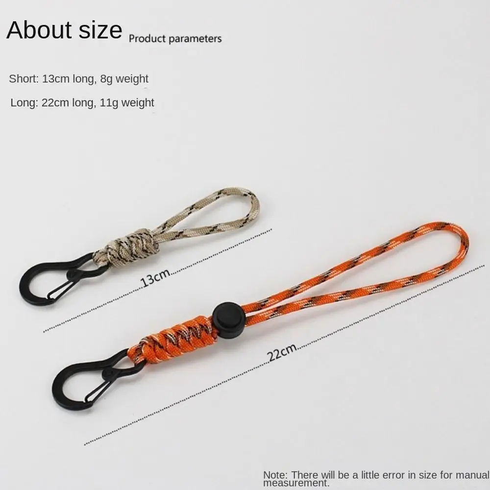 High Strength Paracord Lanyard Multifunctional Wear-resistant Paracord Keychain Stable Anti-lost Braided Woven Keychain Camping