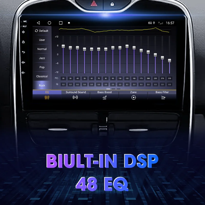 JMCQ 2Din Android 12 Car Radio for Renault Clio 4 2012-2019 Multimedia Player Wireless Carplay 4G Bluetooth 9