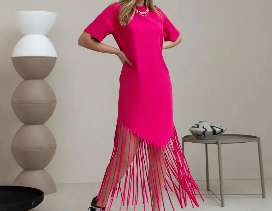 Blumen-Maxikleid für Damen, Übergröße, lockeres T-Shirt, langer Rock