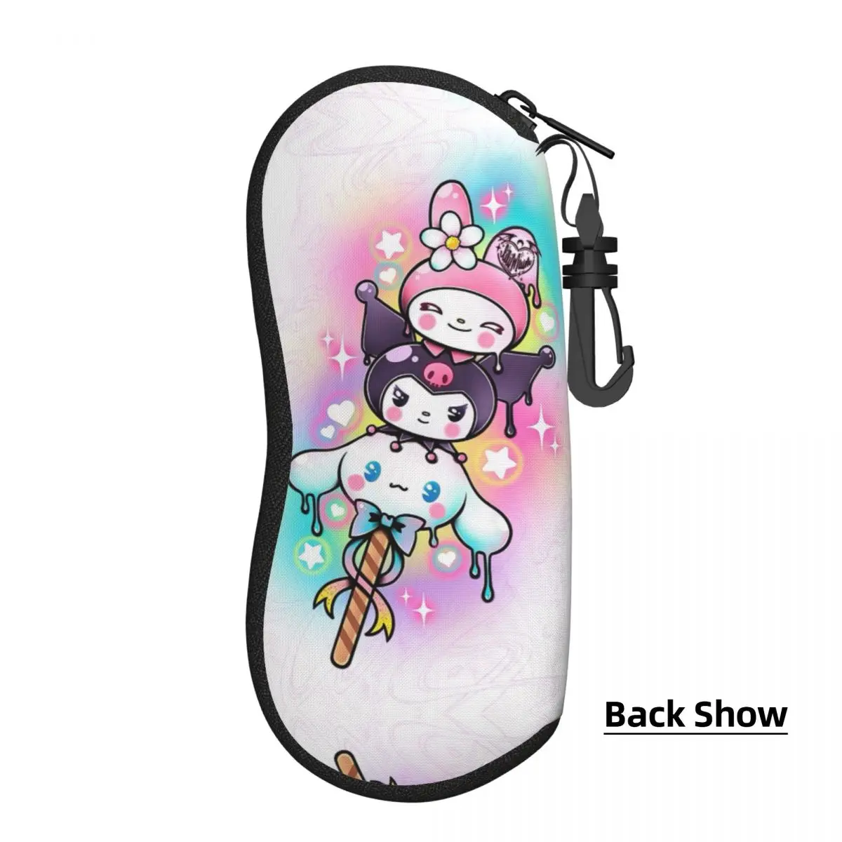 Custom My Melody Eyeglass Glasses Case Women Men Soft Sunglasses Protective Pouch