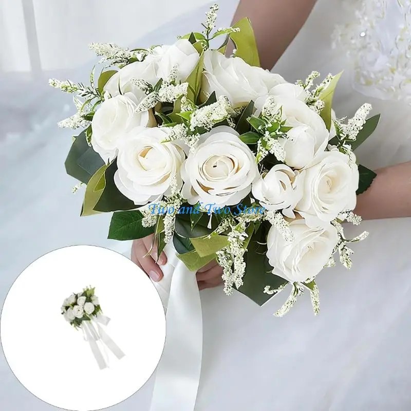 HX6F Artificial Flower Bride Bouquet for Wedding Ceremony Special Event