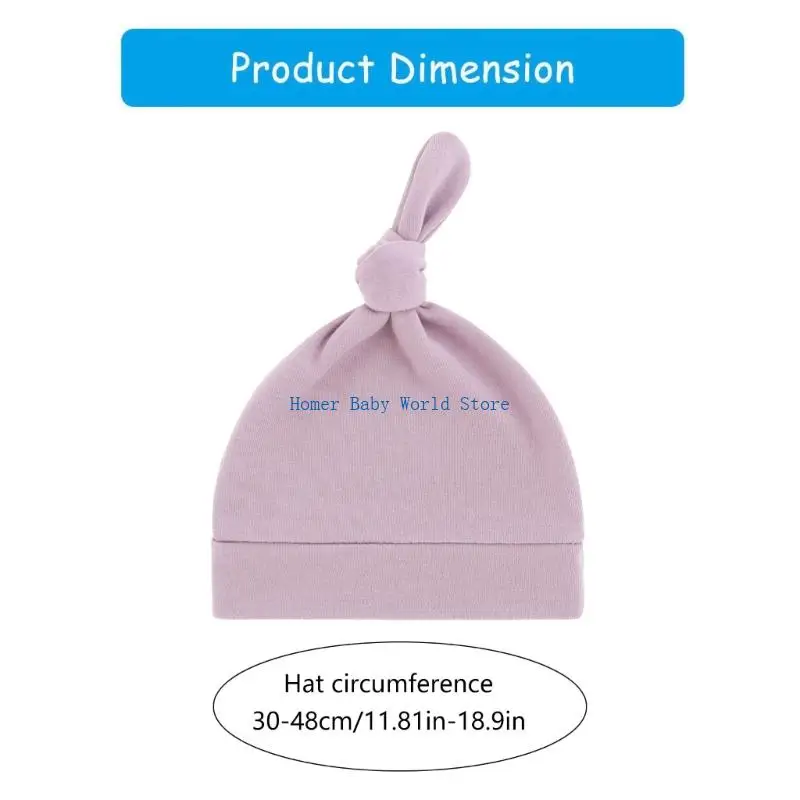 B2QD قبعة لحديثي الولادة قبعات للتمريض والجنين أغطية رأس مريحة للجنسين من عمر 0 ​​إلى 24 شهرًا