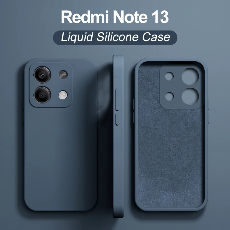 Redmi Note 13 Pro Plus Case Square Liquid Silicone Soft Cover For Xiaomi Redmi Note 13 Note13 Pro Note13Pro Plus Phone Cases