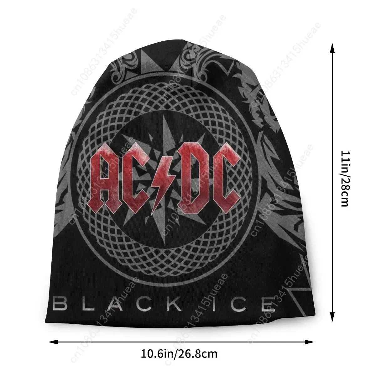 AC DC Rock Roll Band Bonnet Beanie Knitted Hats Men Women Hip Hop Unisex Heavy Metal Band Music Warm Winter Skullies Beanies Cap