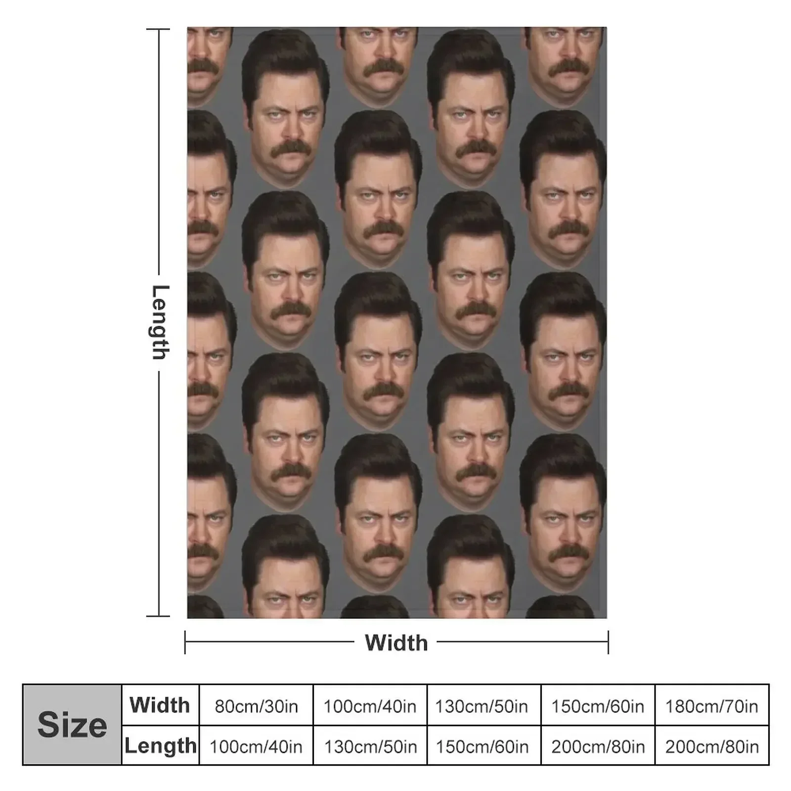 Ron Swanson Throw Blanket Luxury Designer Baby Summer Beddings Blankets