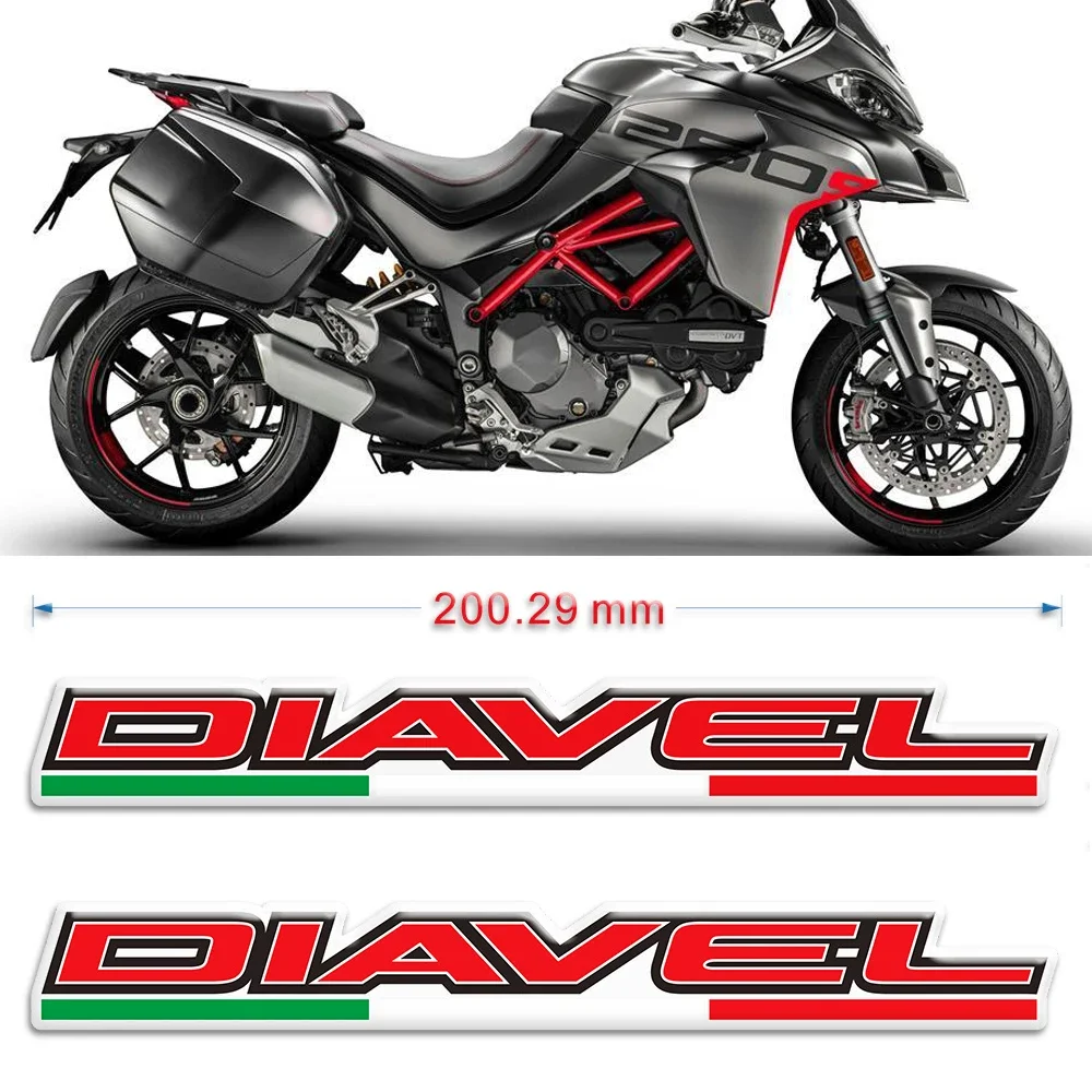 Motorcycle Tank Pad Stickers For Ducati Diavel 1260S V2 V4 Protector Fairing Emblem Logo Fender Windshield Handguard