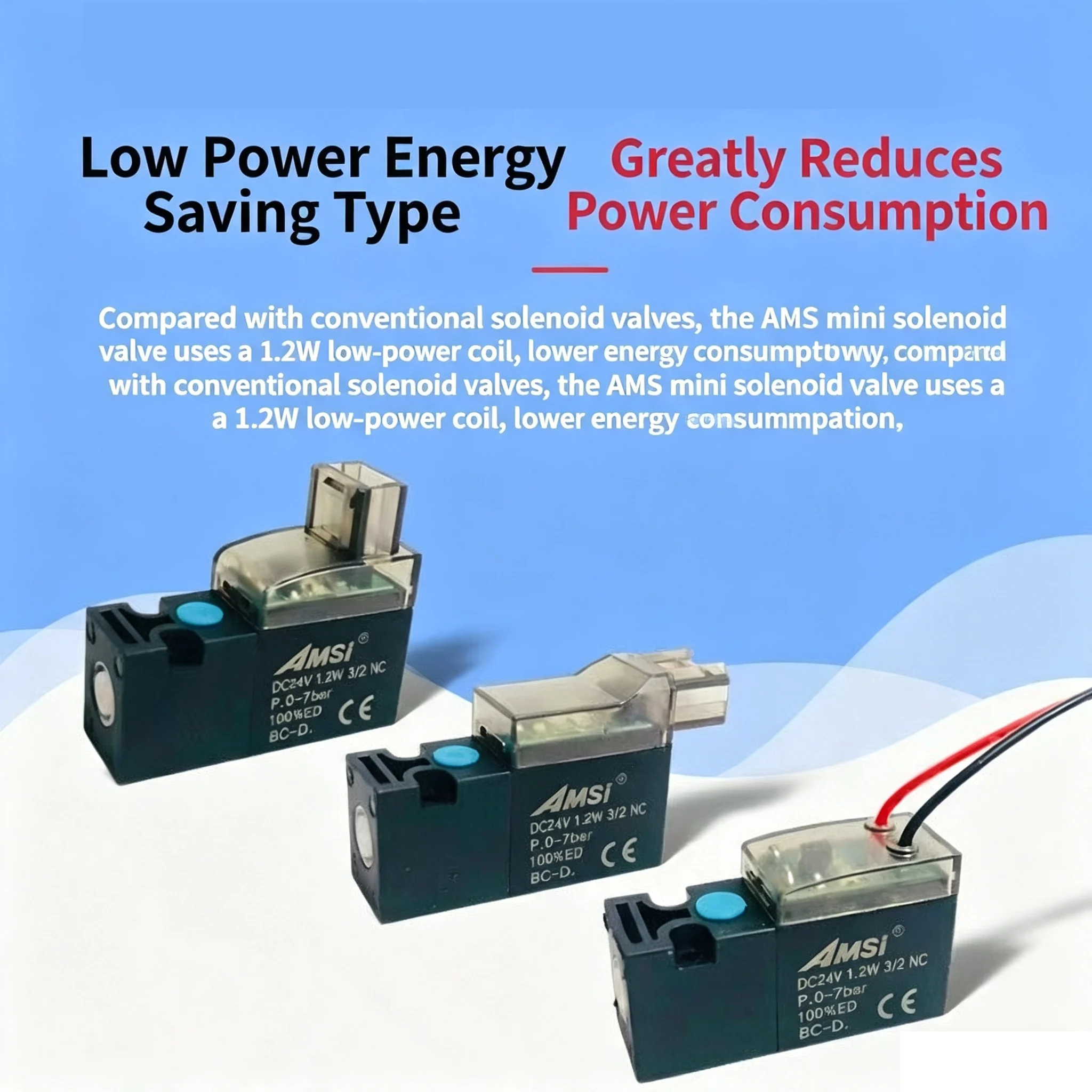 High frequency miniature solenoid valve, 10mm air valve, 30Hz two-position three-way control valve, 24V12V6V vacuum valve