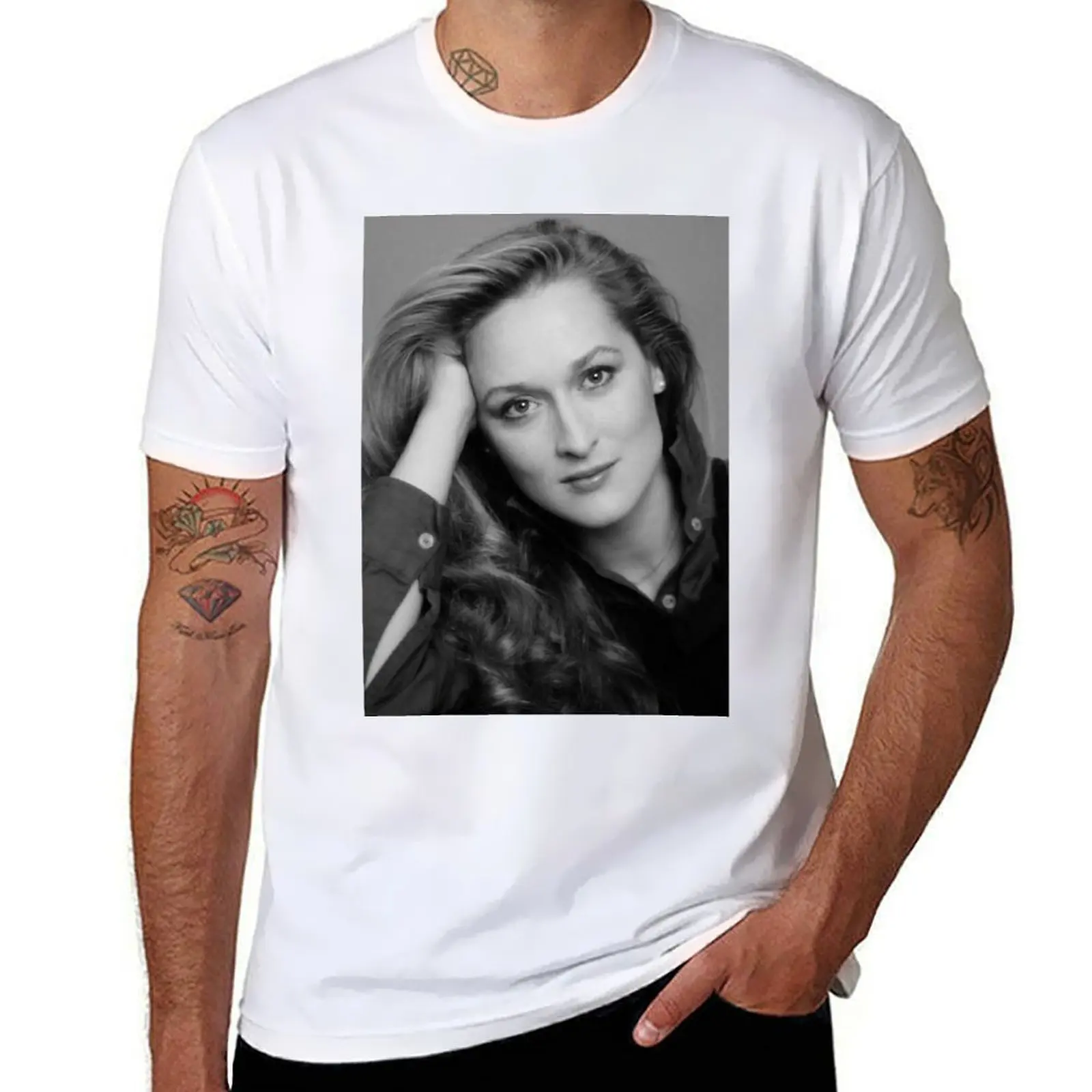 

HIGH PRIESTESS MERYL STREEP B/W T-Shirt man tshirt man t shirt luxury T-Shirt