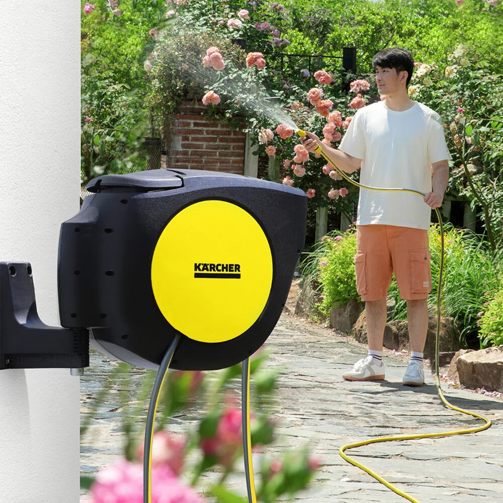 Karcher Water Pipe Storage Rack Automatic Pipe Collector CR5220 Hose Reels Gardening Irrigation 20 Meters 4 Points Water Pipe