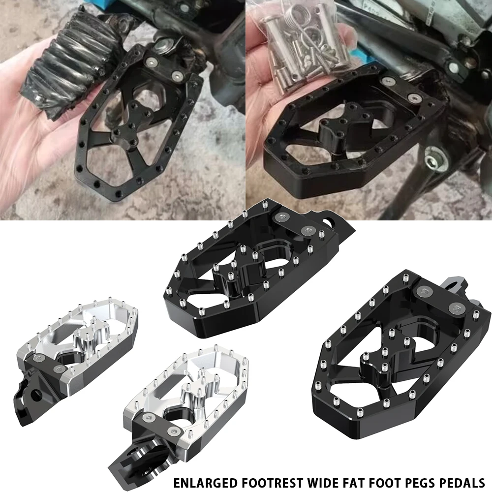 

Foot Pegs For Suzuki DR 250 350 200 650 Z125 Z250 DRZ 125/L 250 RM85 RM 85 Motorcycle Footrests Pedals Pegs Enlarged FootRest