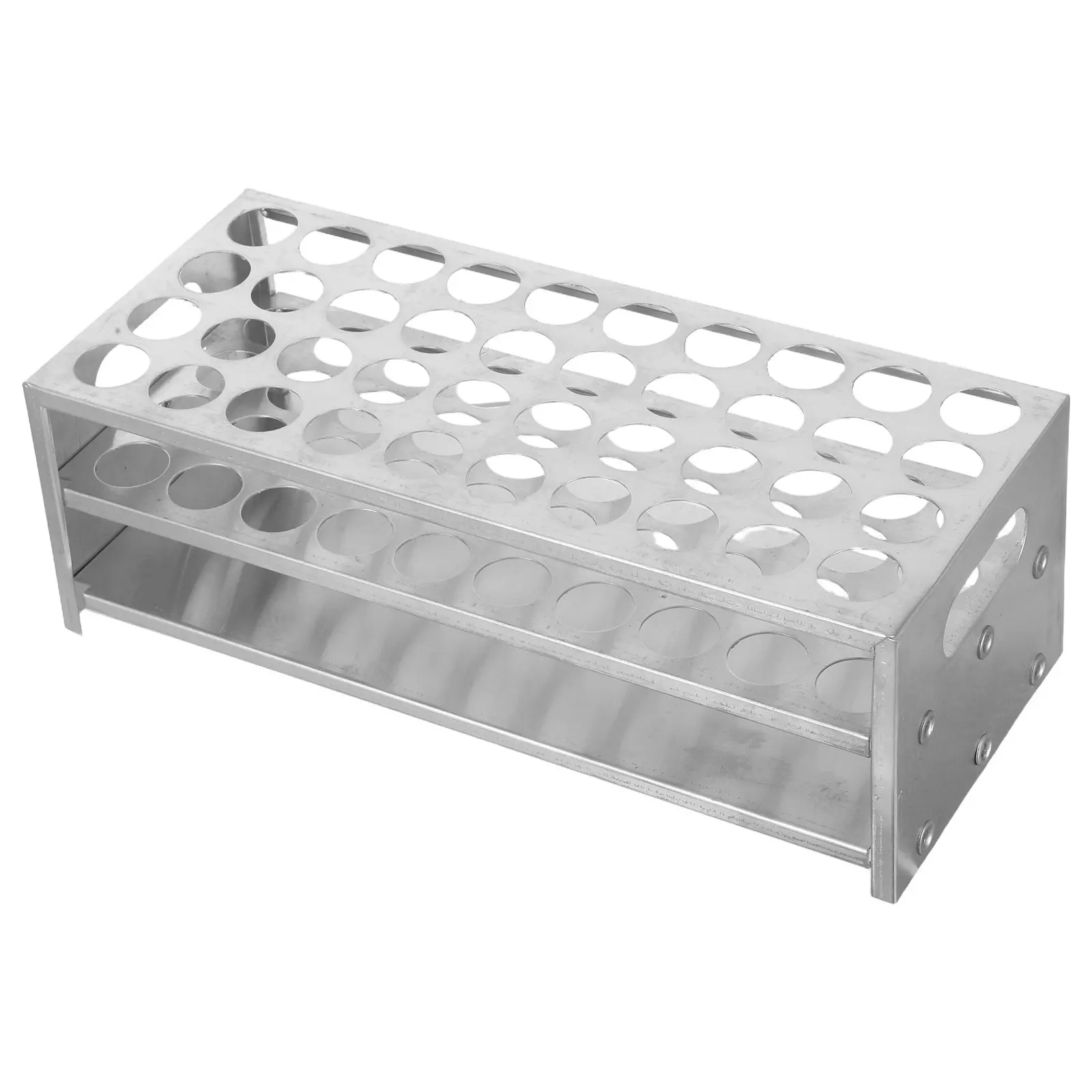 Support de tubes à essai multifonctionnel en aluminium, support de tubes de laboratoire pour laboratoires scientifiques, expériences en classe, équipement de laboratoire