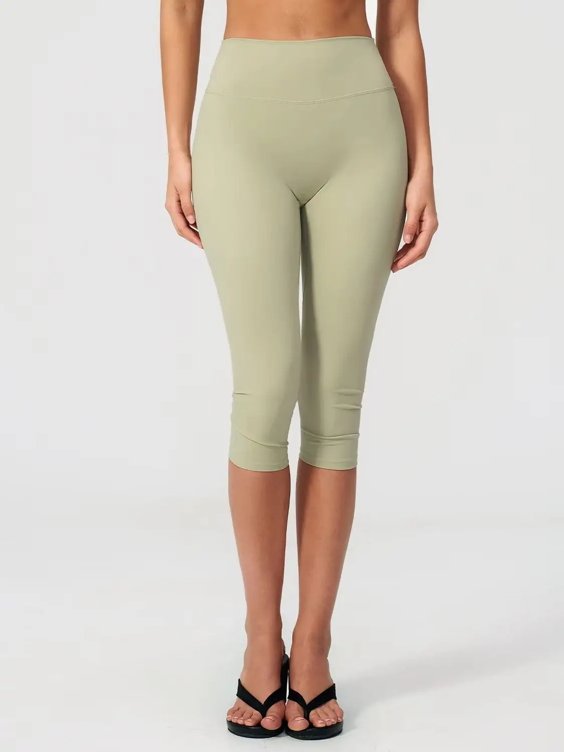 AliExpress HANRAN Women High Waist Yoga Pants Naked Feeling Workout Push Up Leggings Fitness Gym Slim Pants Female Sports Cycling mid-length Pants
