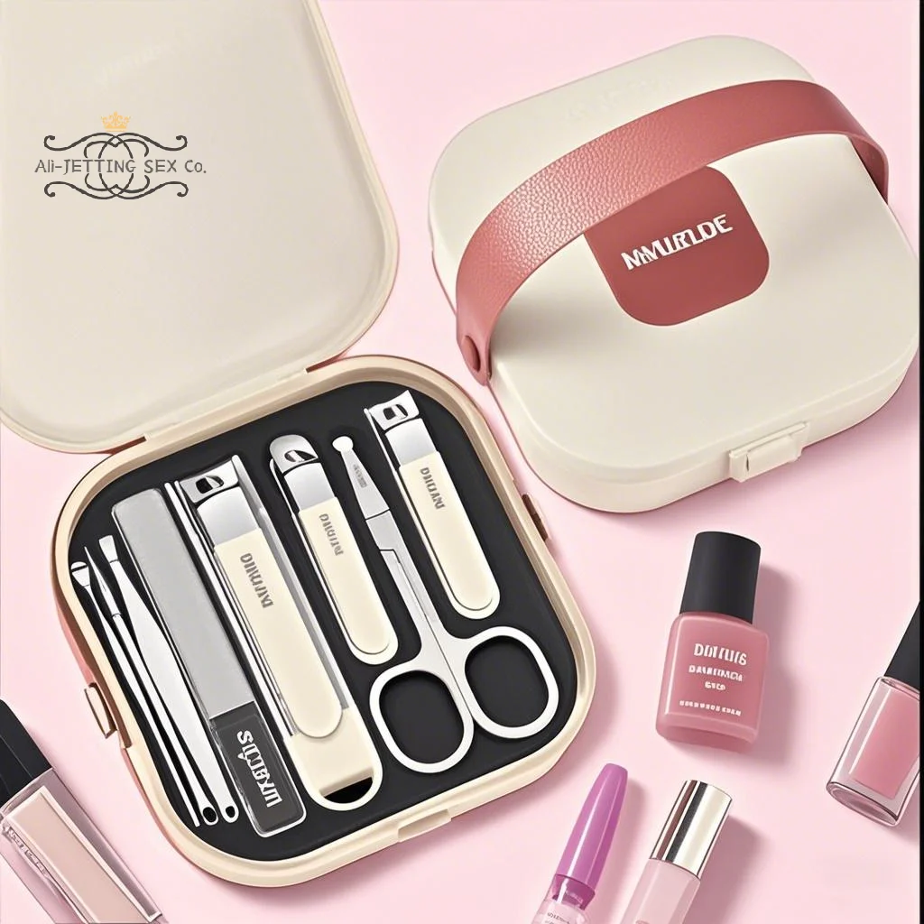 6/8 stuks roestvrijstalen nagelknipperset Professioneel bruin/wit nagelgereedschap manicureset reisverzorgingsset persoonlijke verzorgingsset